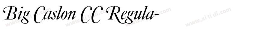 Big Caslon CC Regula字体转换